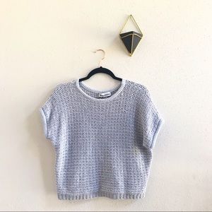 Vintage 2 Tone Grey Knit Top 🌪